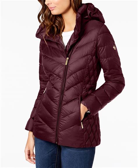 michael kors asymmetrical packable down puffer coat|Michael Kors navy puffer coat.